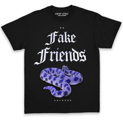 Tricou UNISEX PREMIUM Snake Fake Friends Black