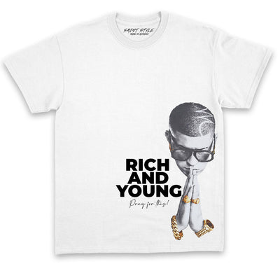 Tricou UNISEX PREMIUM Rich and Young White