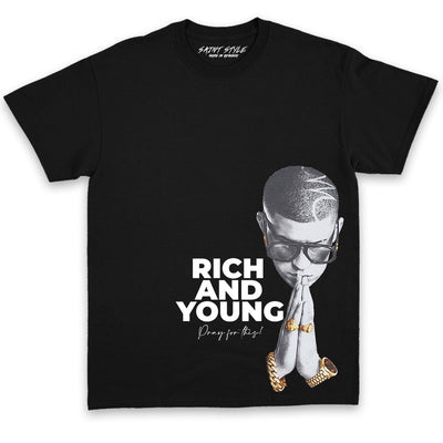 Tricou UNISEX PREMIUM Rich and Young Black