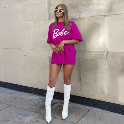 Tricou Oversize Women BABE Pink