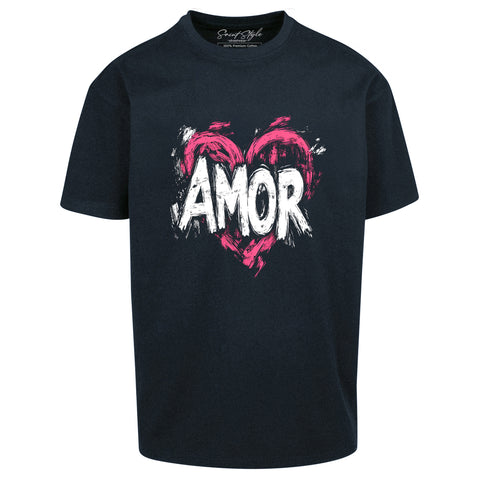 Tricou Oversize Women AMOR Black