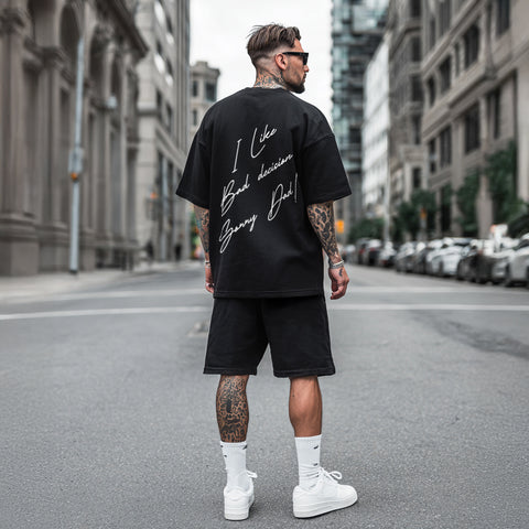 Compleu SCURT Oversize Premium I LIKE BAD DECISION