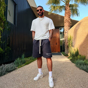 Pantaloni scurti OVERSIZE Essential Charocal