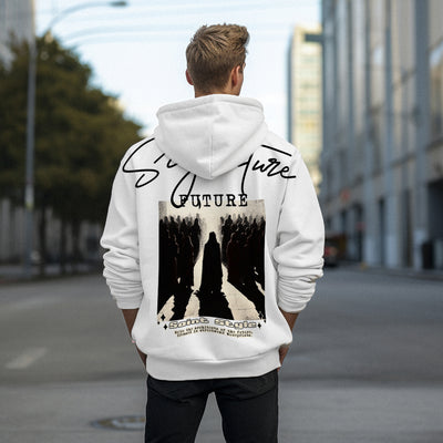 Hanorac Oversize Unisex FUTURE SIGNATURE White