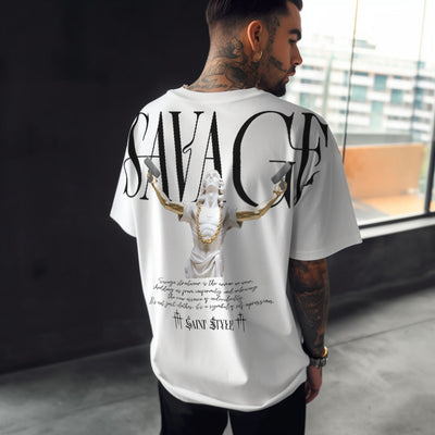 Tricou Oversize Unisex GLD White