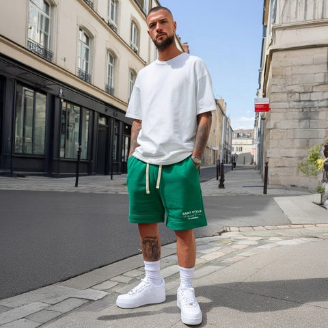 Pantaloni scurti OVERSIZE Essential Kelly Green