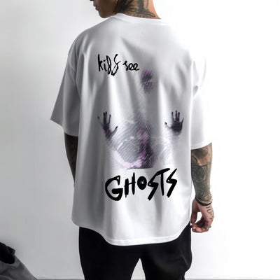 Tricou Oversize Unisex KIDS SEE GHOSTS White