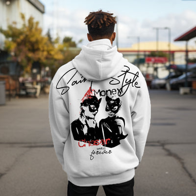 Hanorac Oversize Unisex Money Chaser White