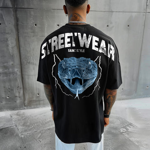 Tricou Oversize Unisex SNAKE TDR Black