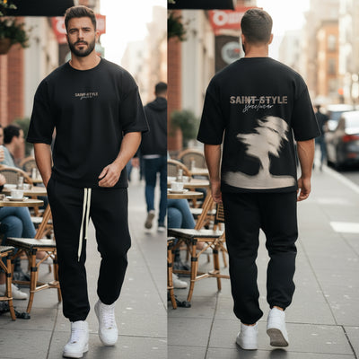 Set Loose-Fit Tricou+Pantaloni GLITCH