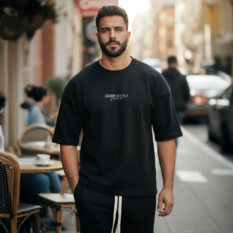 Set Loose-Fit Tricou+Pantaloni GLITCH