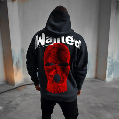 Hanorac Oversize Unisex WANTED RD Black