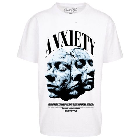 Tricou Oversize Unisex ANXIETY White