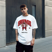 Tricou Oversize Unisex SILENT PLEASE White