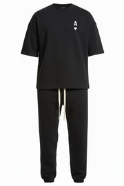 Set Loose-Fit Tricou+Pantaloni BLACK CARD