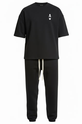 Set Loose-Fit Tricou+Pantaloni BLACK CARD