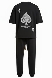 Set Loose-Fit Tricou+Pantaloni BLACK CARD