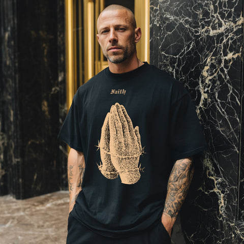 Tricou Oversize Unisex FAITH HANDS