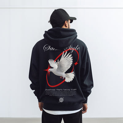 Hanorac Oversize Unisex FLY HIGH Black