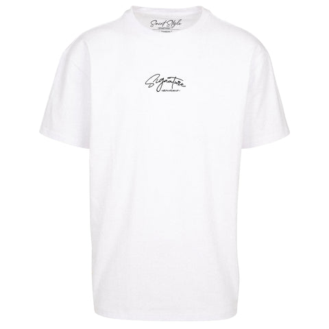 Tricou Oversize Unisex FUTURE SIGNATURE White