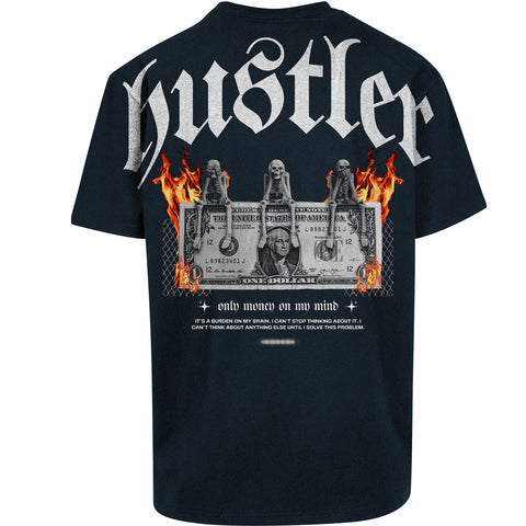 Tricou Oversize Unisex HUSTLER SKLT Black