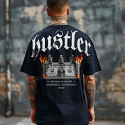 Tricou Oversize Unisex HUSTLER SKLT Black