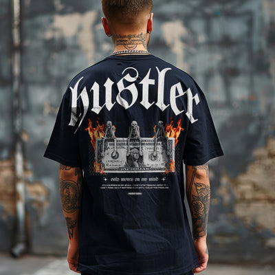 Tricou Oversize Unisex HUSTLER SKLT Black