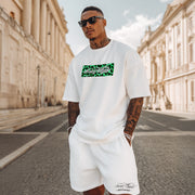 Compleu SCURT Oversize Premium LEOPARD SKIN WHITE