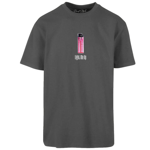 Tricou Oversize Women LIGHT ME UP Gri