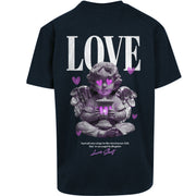 Tricou Oversize Unisex LOVE FEELING Black