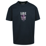 Tricou Oversize Unisex LOVE FEELING Black