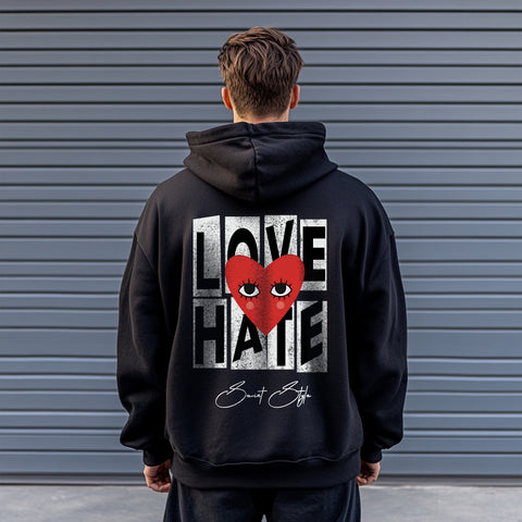 Hanorac Oversize Unisex LOVE HATE