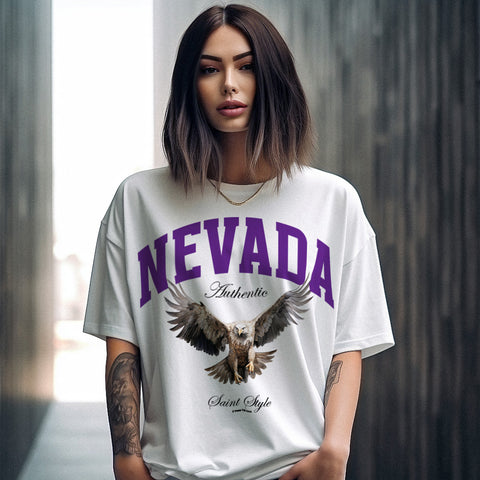 Tricou Oversize Women NEVADA White