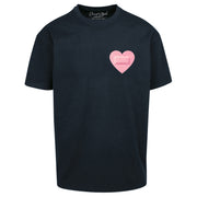 Tricou Oversize Women HEART PATCH Black