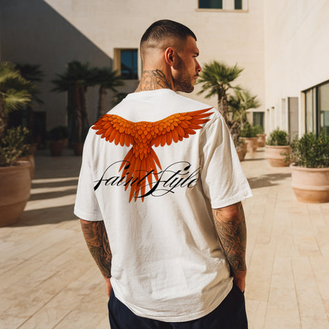 Tricou Oversize Unisex ORANGE BIRD