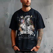Tricou Oversize Unisex SADNESS FLOWER Black