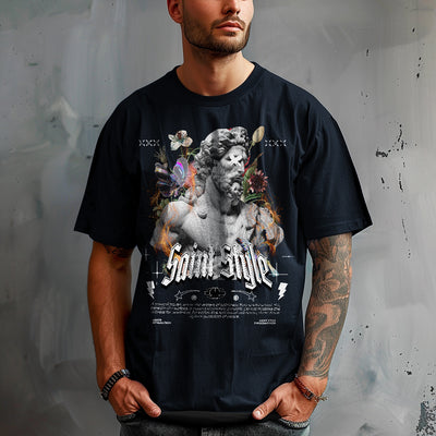 Tricou Oversize Unisex SADNESS FLOWER Black