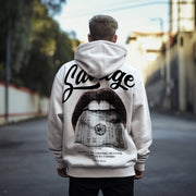 Hanorac Oversize Unisex SAVAGE LIPS White