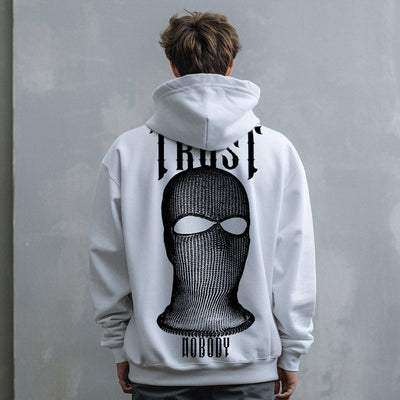 Hanorac Oversize Unisex TRUST NOBODY White