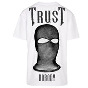 Tricou Oversize Unisex TRUST NOBODY White