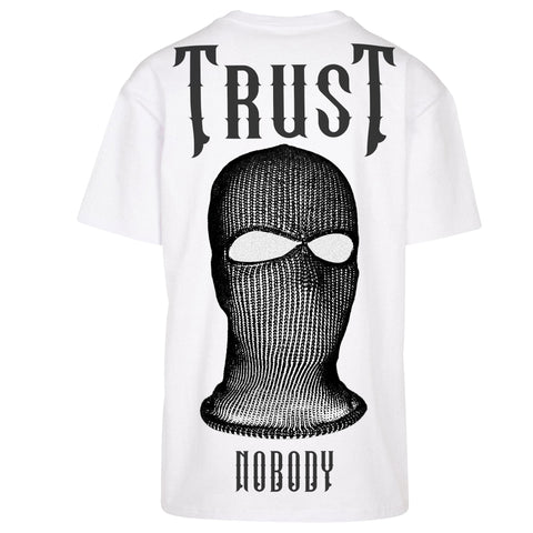 Tricou Oversize Unisex TRUST NOBODY White