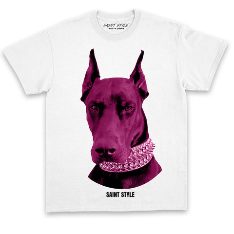 Tricou UNISEX PREMIUM DOBERMAN White