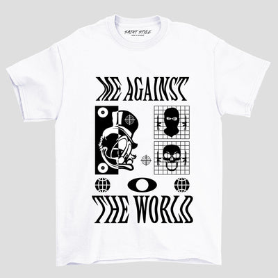 Tricou PREMIUM STR ME AGANIST THE WORLD White