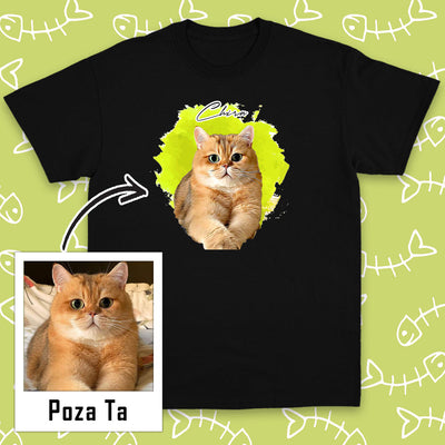 Tricou Negru cu Blănosul Tău