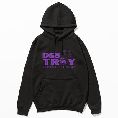 Hanorac UNISEX DESTROY-WORLDWIDE Black