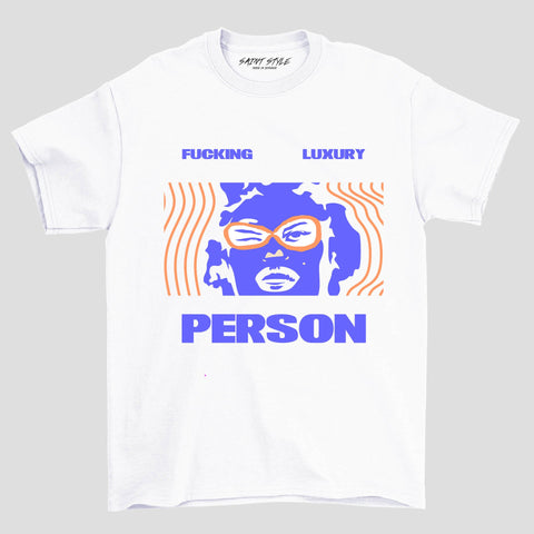 Tricou PREMIUM STR LUXURY PERSON White